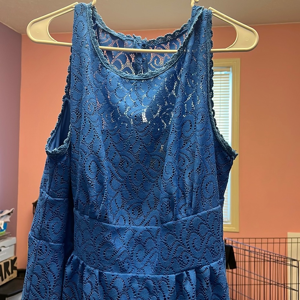 Blue lace dress